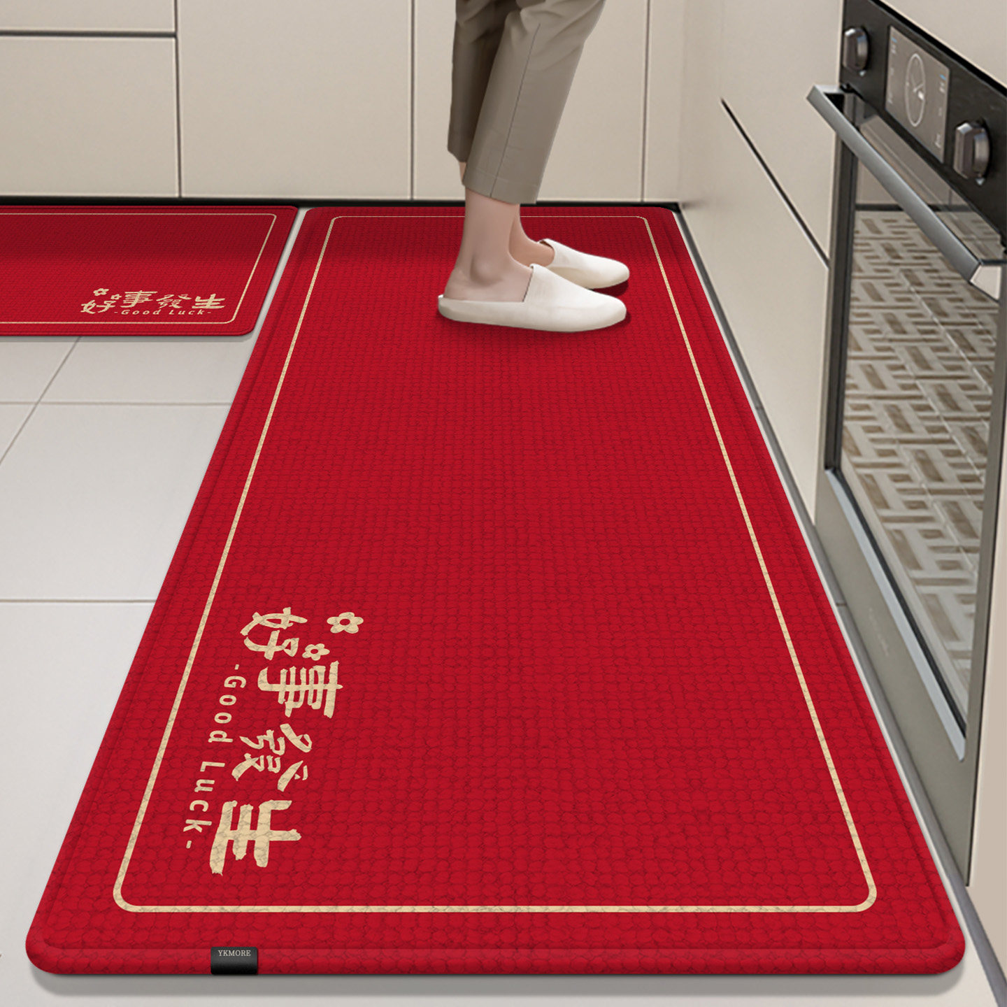 YKMORE厨房地垫防滑可擦免洗吸水吸油防水脚垫子2026新款家用地毯,淘宝优惠券,粉丝福利购,淘宝优惠卷