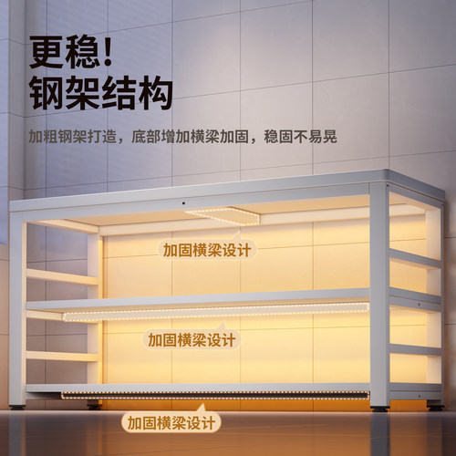 厨房多功能置物架落地切菜桌子工作台多层微波炉锅具收纳架窄边柜 - 图2