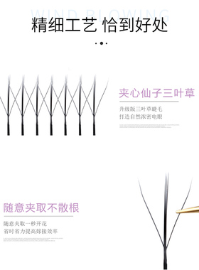 漫画款夹心三叶草嫁接睫毛美睫店