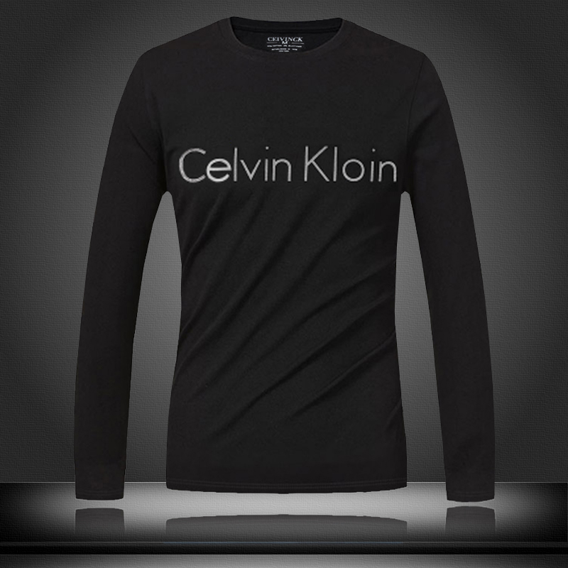 经典时尚长袖t恤男青年男士修身圆领纯棉上衣内搭简约男装打底衫 - 图0