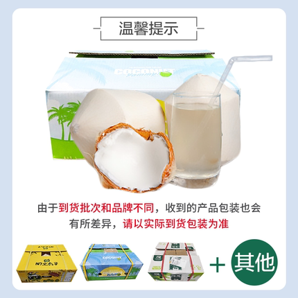 泰国椰青  9个大果原箱新鲜椰子椰青香椰正宗进口新货(8.1KG以上) - 图0