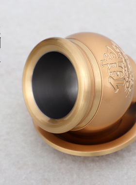 纯黄铜供奉财神佛堂摆件圣水杯