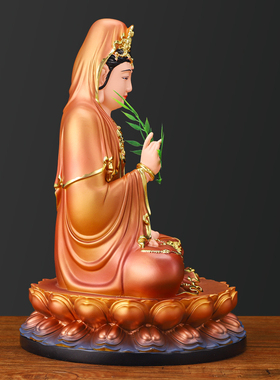 观音菩萨佛像树脂双层莲花观世音