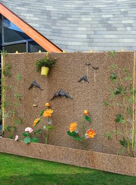 庭院大型石材水幕墙流水屏风户外假山喷泉瀑布鱼池造景观公司装饰