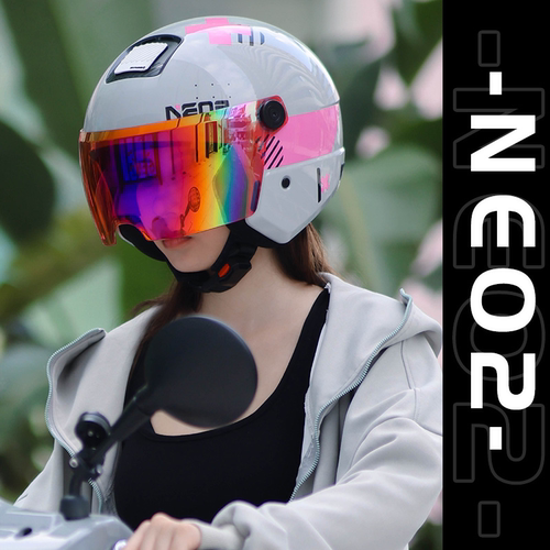 RYMIC睿觅NE02头盔摩托车男女生电动车踏板小半盔机车四分之三盔 - 图2