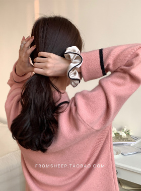 法式高级感缎面大肠发圈头饰女