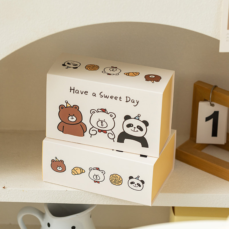 新款礼物可爱小熊抽屉盒打包盒烘焙雪花酥糖果空盒饼干司康包装盒,淘宝优惠券,粉丝福利购,淘宝优惠卷