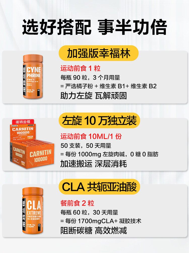 诺特兰德左旋肉碱100000右减十万10 朗悦保健品左旋肉碱