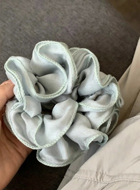 很特别的色调 柔纱花朵大肠发圈韩系低马尾绑头发头绳皮筋发饰