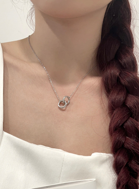 kansai双环情侣项链拍3付2