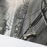 Tide, гантели из нержавеющей стали, ожерелье, свитер подходит для мужчин и женщин для влюбленных, европейский стиль