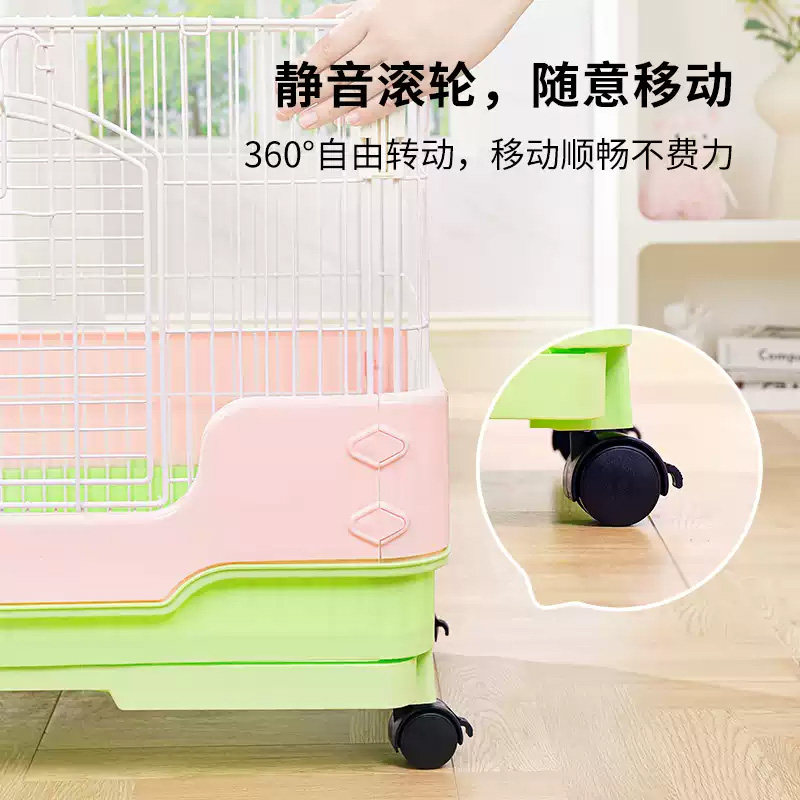 防喷溅兔兔笼子室内家用大号荷兰猪笼子豚鼠兔子带抽屉防喷尿兔笼,淘宝优惠券,粉丝福利购,淘宝优惠卷