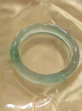 天然缅甸冰种翡翠飘花手镯玉镯玻璃种晴水翡翠玉手镯少女款送礼物