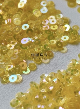彩金黄色法式刺绣PVC珠片