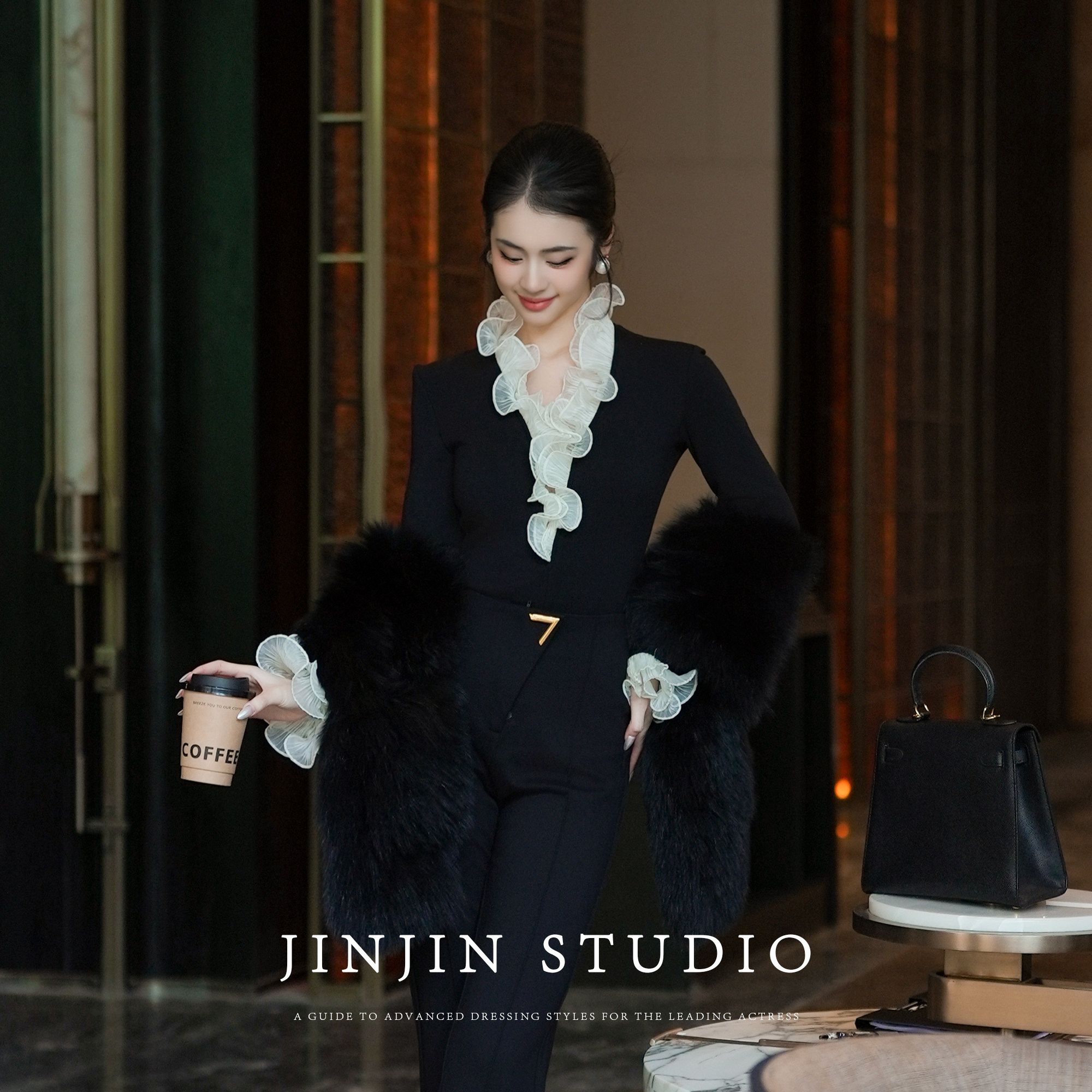 MD进进原创【法式浪漫】2025冬季磨毛显瘦百搭花边拼接打底衫上衣,淘宝优惠券,粉丝福利购,淘宝优惠卷