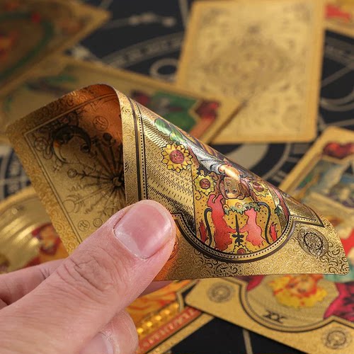 原装典藏版金箔韦特塔罗牌高颜值新手78张全套史密斯防水耐磨卡牌 - 图3