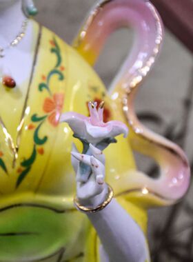 陶瓷彩绘凤凰仙子九天玄女神像