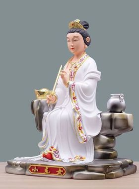 新款树脂小龙女神像龙女白衣龙女东海龙王三公主佛像供奉神位像体