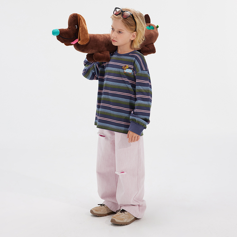 植木童装女童裤子2025秋冬新款中大童男童裤子休闲牛仔裤儿童裤子 - 图3