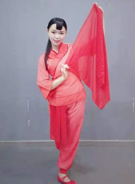 舞蹈长方形膀子六级相思丝巾纱巾