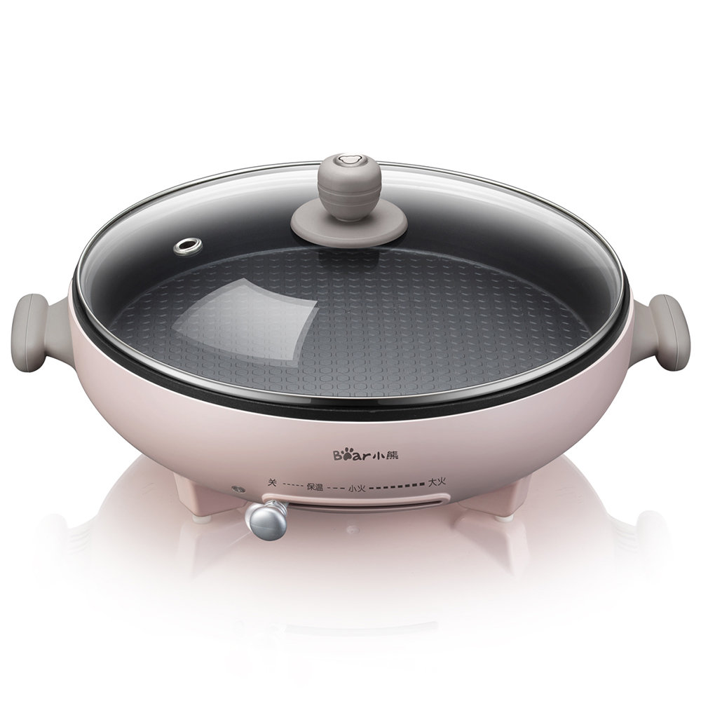 小熊悠品专卖店小熊电炒锅多功能家用小型一体电火锅学生宿舍炒菜不粘电煎锅电器0