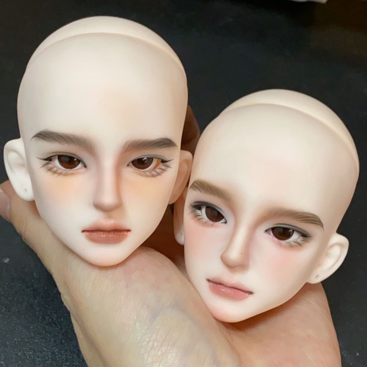 4分娃头纯手绘男mjd叔体少年3分6分5分BJD改妆手办头发关节娃娃头 - 图2