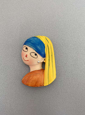 4个世界名画蒙娜丽莎呐喊冰箱贴