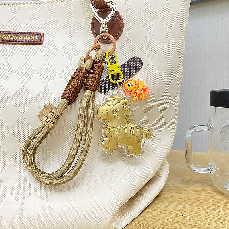 2025新款创意马上有钱手机链挂件钥匙扣包包挂饰送朋友塑箔金马,淘宝优惠券,粉丝福利购,淘宝优惠卷