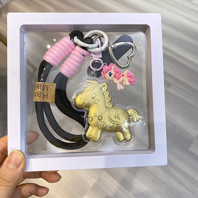 2025新款创意马上有钱手机链挂件钥匙扣包包挂饰送朋友塑箔金马,淘宝优惠券,粉丝福利购,淘宝优惠卷