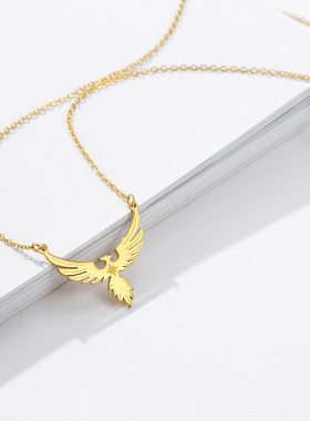 小众设计希腊神话火鸟复古项链IPG18K镀金欧洲不死鸟菲尼克斯项链