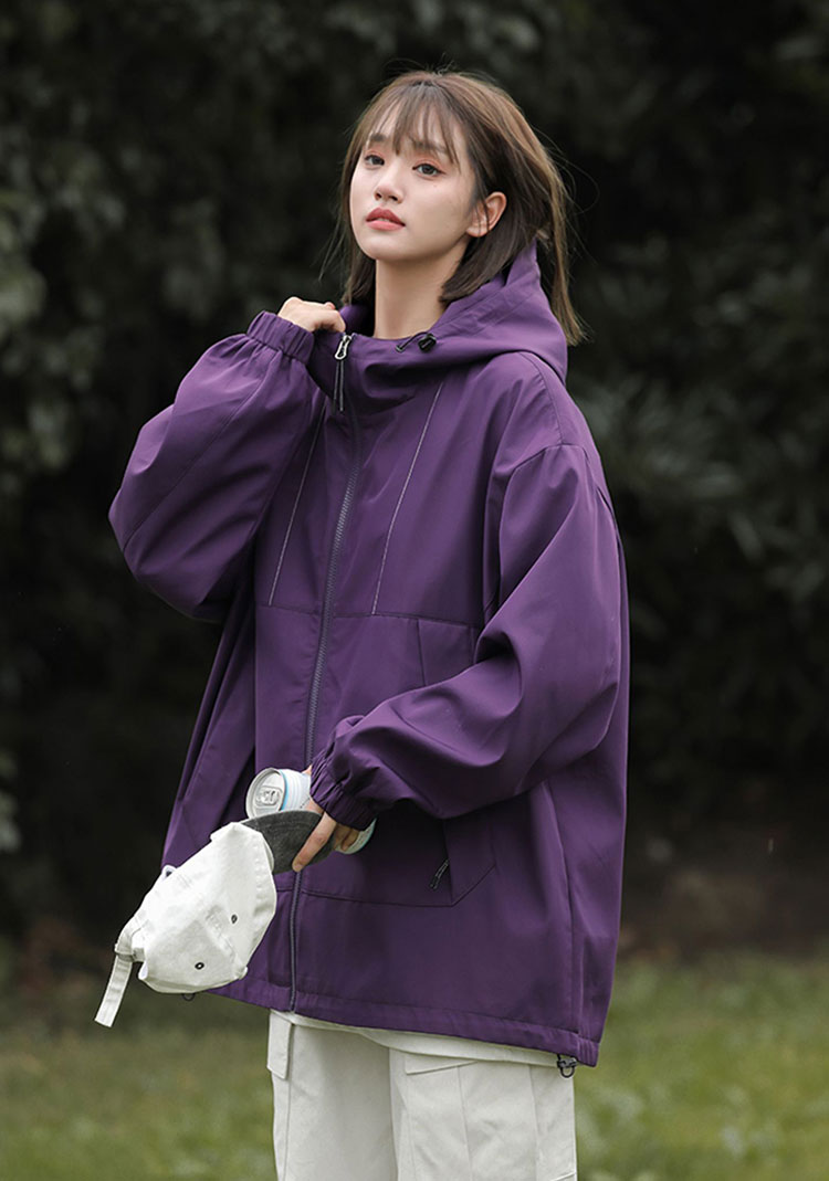 hiphop高街日系冲锋衣女工装机能风户外小个子高级感冷淡系外套秋-图1