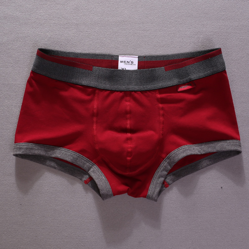 简约商务纯棉舒适中腰潮男士内裤衩纯色青年塑身透气四角裤头底裤,淘宝优惠券,粉丝福利购,淘宝优惠卷