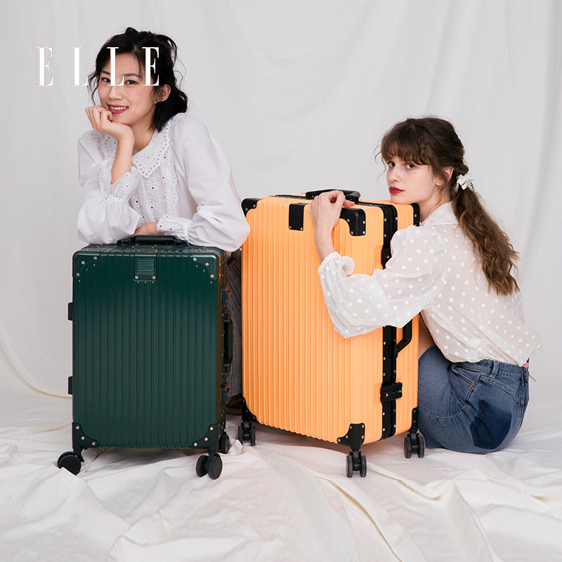 elle女万向轮20寸密码学生拉杆箱 elle拉杆箱旅行箱