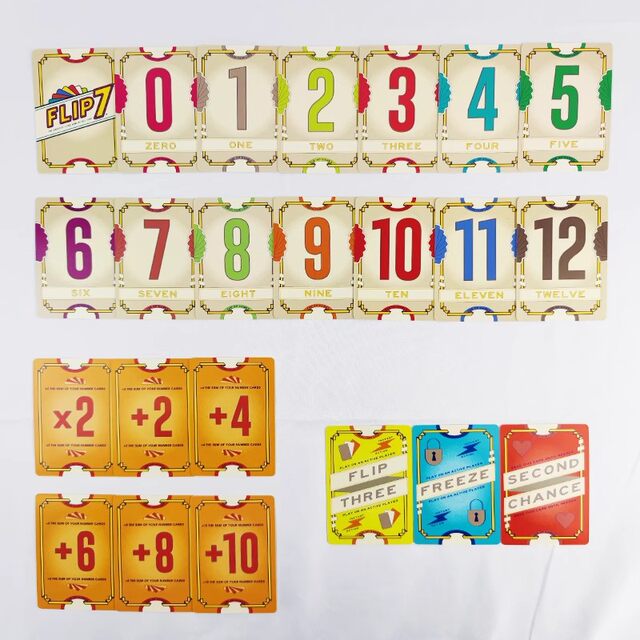 FLIP Flip 7 ກະດານເກມບັດການພະນັນຫມາຈີນແລະອັງກິດ Happy Luck Ice Breaking Multiplayer Leisure and Entertainment Table Game