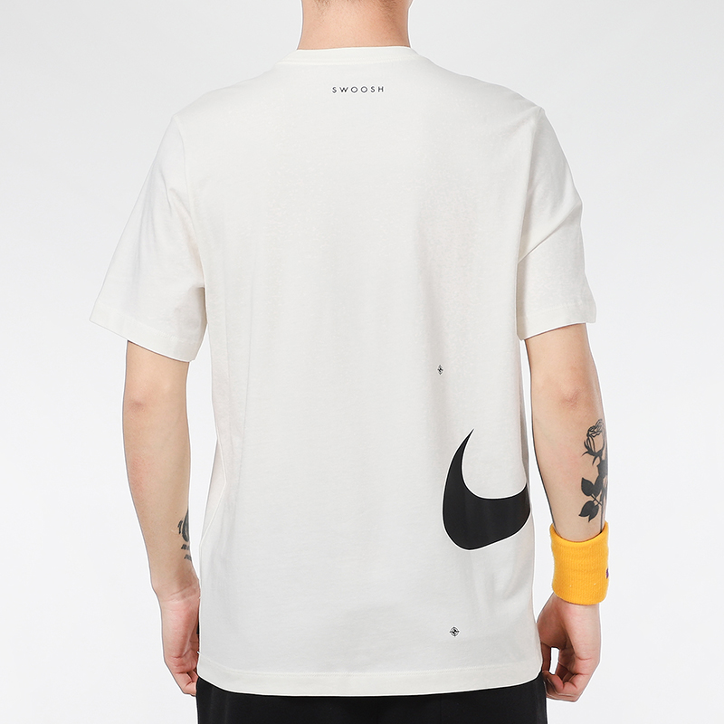 Nike耐克T恤男SWOOSH夏季新款圆领休闲运动服宽松短袖DJ5374-110