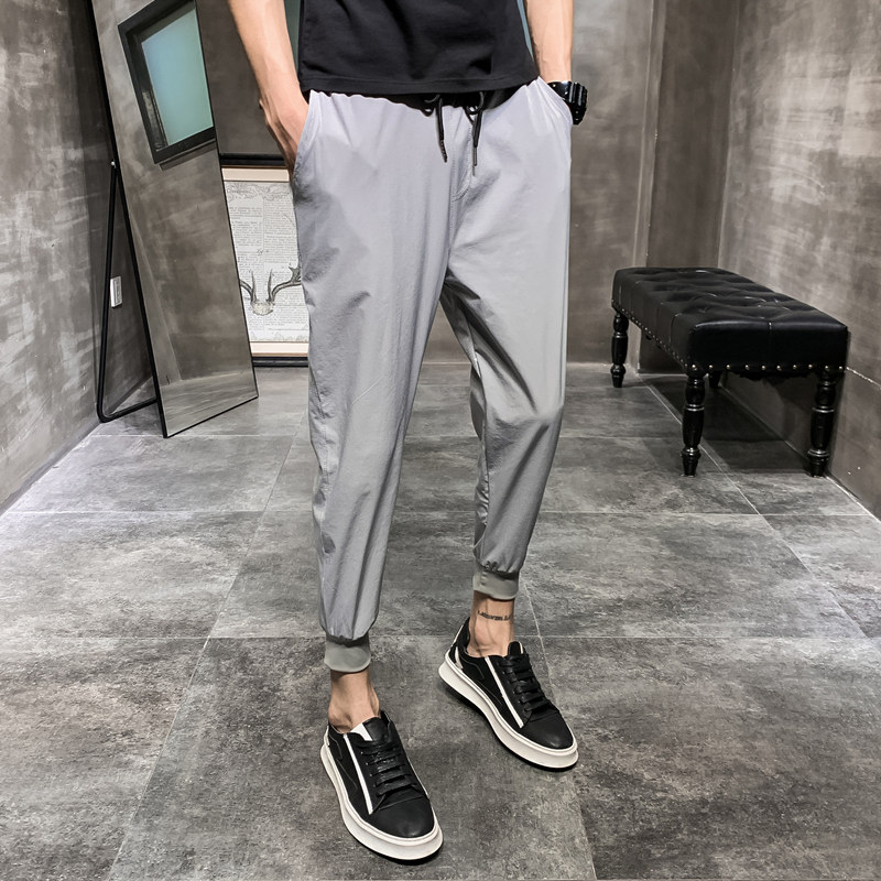 空调裤男夏季九分裤宽松休闲运动裤 wze休闲裤