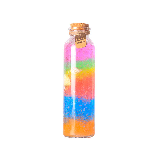 包邮diy许愿瓶 布丁玻璃木塞创意星空瓶漂流瓶幸运星吸水珠彩虹瓶 - 图2
