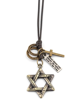 六芒星毛衣链长款百搭简约蜡绳秋冬网红同款复古春夏民族风文艺