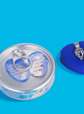 贝壳开蚌珍珠活蚌自己开盲盒易拉罐河蚌diy吊坠项链礼盒淡水情侣