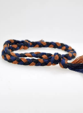 极超细编织手绳日式手链同款男女手工编织手环棉绳民族风学生闺蜜