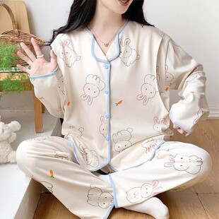 ROVO月子服孕妇睡衣春夏款吸汗哺乳睡衣