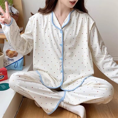 春夏月子服睡衣女长袖