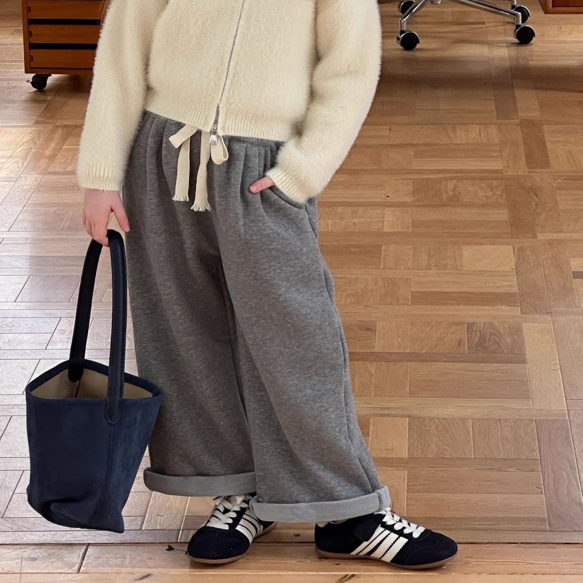 儿童休闲裤冬季新款一体绒加绒保暖宽松显瘦直筒裤女童百搭长裤潮,淘宝优惠券,粉丝福利购,淘宝优惠卷