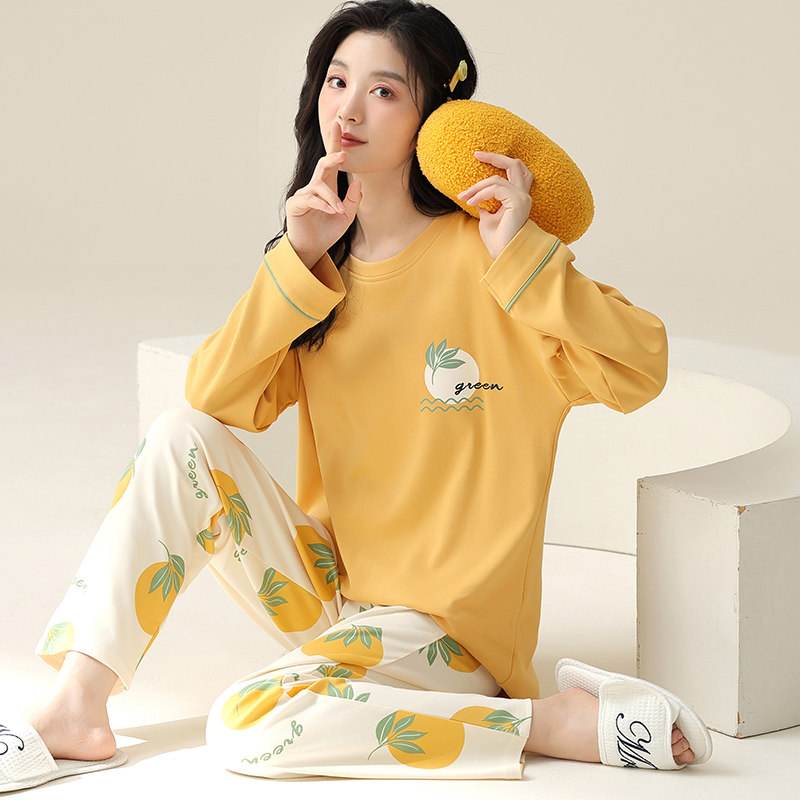 长袖带兜睡衣女春秋季纯棉质2024年新款少女士秋冬卡通套头家居服,淘宝优惠券,粉丝福利购,淘宝优惠卷