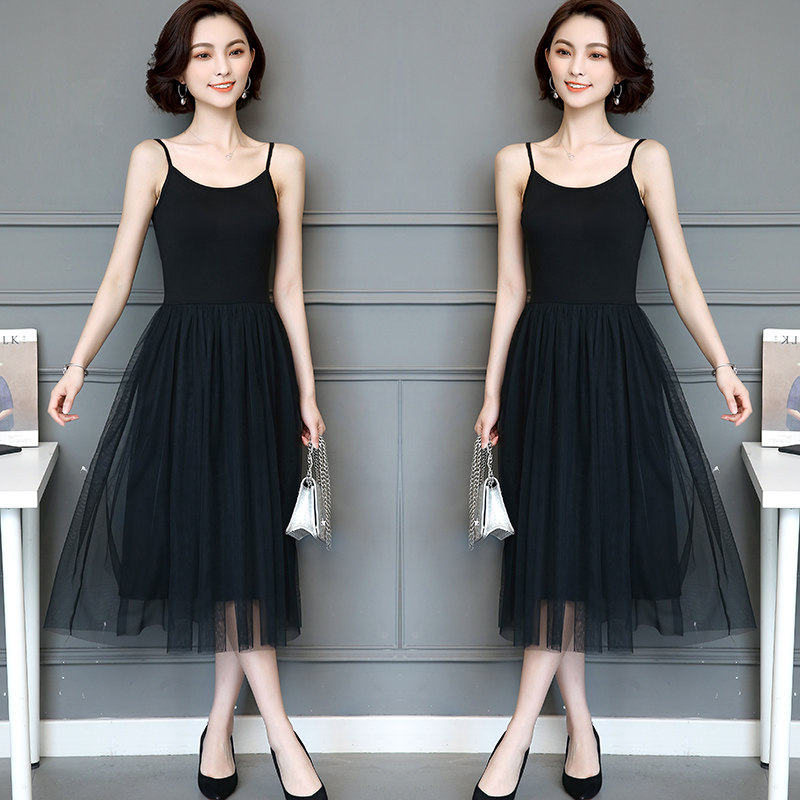 黑色莫代尔秋冬2021新款性感连衣裙 德俪歌连衣裙