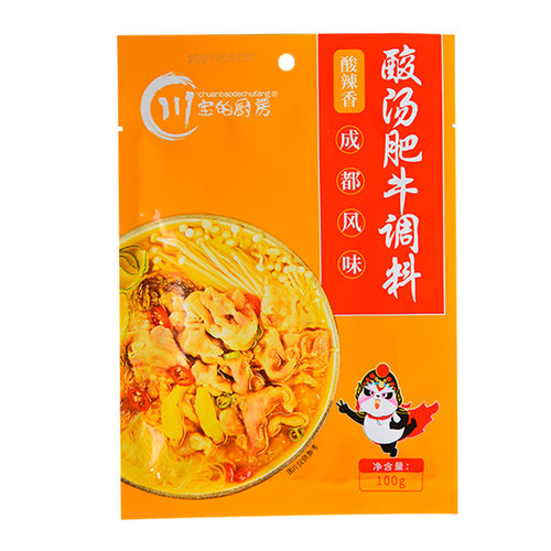 川宝的厨房酸汤肥牛调料100g家用金汤肥牛料理包酸菜鱼金汤酸辣酱 - 图2
