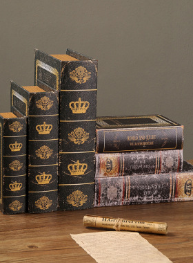 跨境欧式复古风假书摆件样板间装饰书罗密欧与朱丽叶仿真书收纳盒