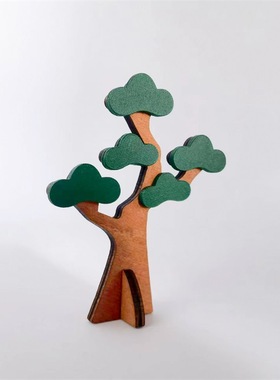 创意Zakka中秋节桌面摆件兔子达摩月见猫咪太古桥满月松树饰品