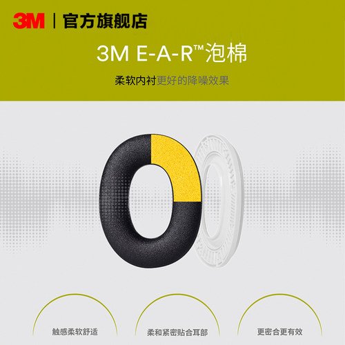 3M隔音耳罩X5A降噪耳机睡眠头戴式专业防噪音工业静音学习睡眠用 - 图2