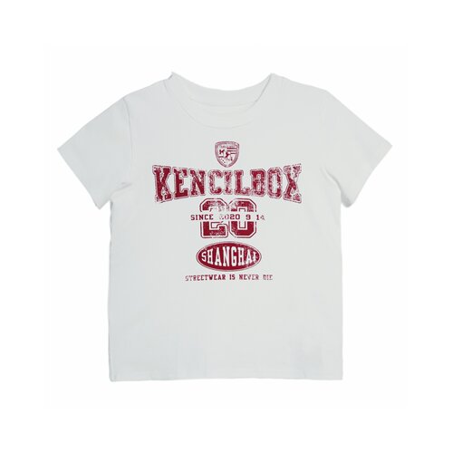 KencilBox千笔盒子潮流街舞爵士女显瘦合身正肩款数字设计短袖T恤 - 图1